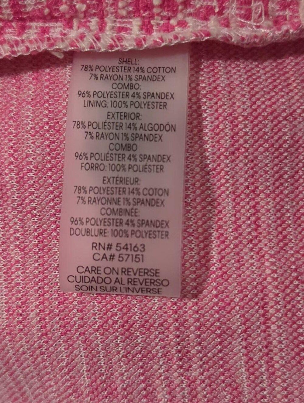 La Nouvelle Renaissance Pink Tweed Sleeveless Mini Dress NWT Size 16 - Picture 7 of 12